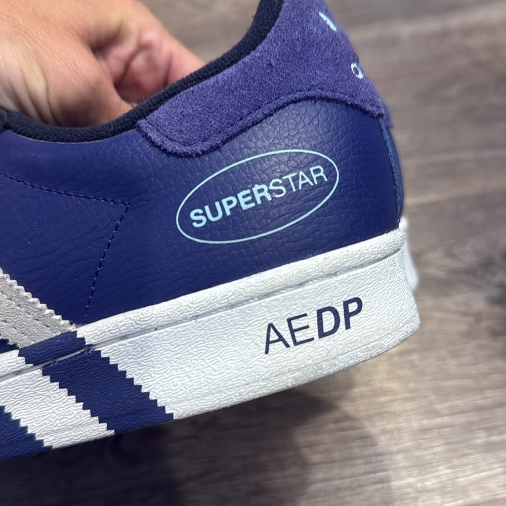 Adidas Superstar ‘Extended Midfoot Stripes - Legacy Indigo’ Size 7.5 View 5